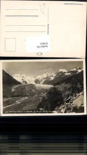 670911,Pontresina Morteratsch-Gletscher m. Bellavista Piz Bernina u. Piz Morteratsch Switzerland