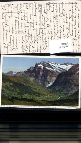 670919,Blick v. d. Kleinen Scheidegg geg. Grindelwald u. Wetterhorn Switzerland