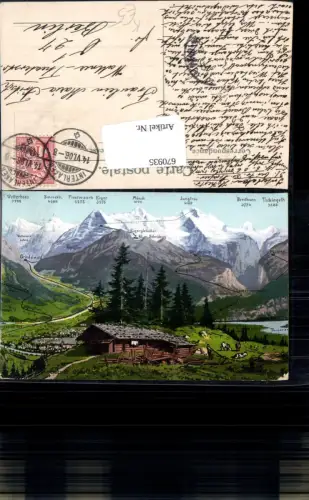 670935,Künstler Ak Lagekarte Interlaken Berner Oberland Switzerland