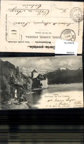 670940,Veytaux Chillon Souvenir du Lac Leman Switzerland