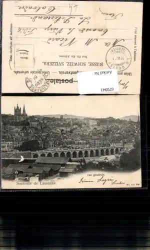 670941,Souvenir de Lausanne Vue generale Switzerland