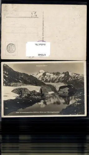 670948,Obergoms Grimselpasshöhe Blick auf Rhonegletscher Switzerland