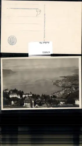 670955,Foto Ak Glion et vue sur Montreux-Clarens Switzerland