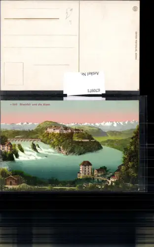 670971,Rheinfall u. d. Alpen Laufen-Uhwiesen Switzerland