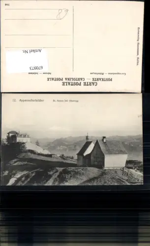 670973,Appenzellerbilder St Anton b. Oberegg Kirchlein Switzerland