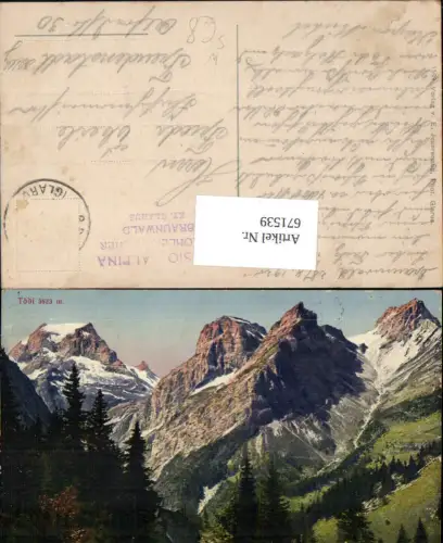 671539,Tödi Glarus Süd Switzerland Stempel Pension Alpina Braunwald