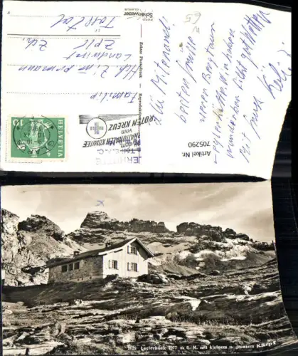 705290 Foto AK Luchsingen Leglerhütte m. kleinem u. großen Kärpf