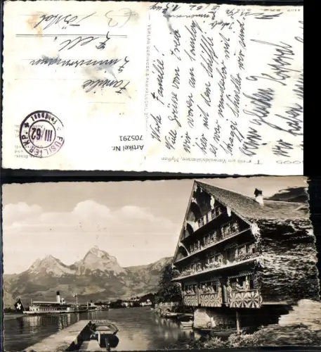 705291 Foto AK Treib am Vierwaldstättersee Mythen Schiff Dampfer