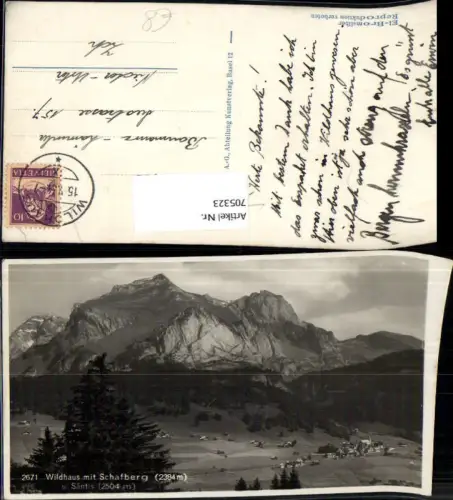 705323 Foto AK Wildhaus mit Schafberg u. Säntis