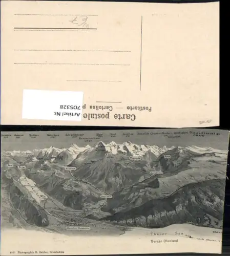 705328 Lagekarte Berner Oberland Brienz Brienzer See Thuner See