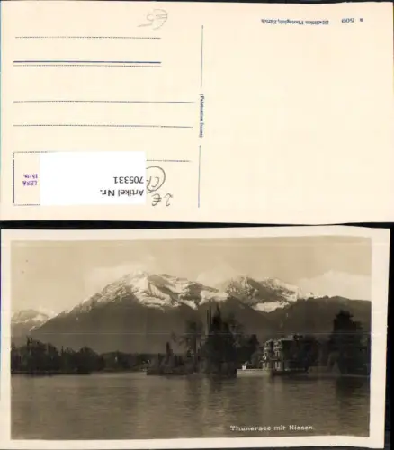 705331 Foto AK Thunersee mit Niesen