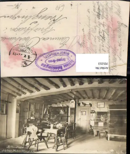 705353 Foto AK Stein am Rhein Ritterstube Schloss Hohenklingen Interieur