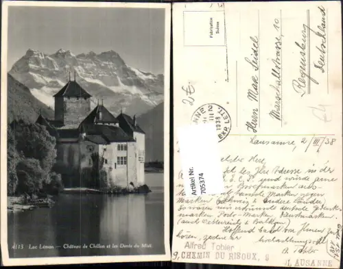 705374 Foto AK Lac Leman Chateau de Chillon et les Dents du Midi