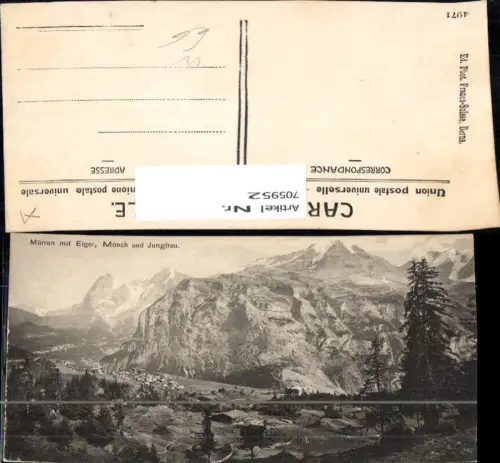 705952 Mürren mit Eiger Mönch Jungfrau