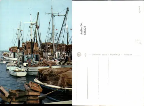 618223,Foto Ak Brodic Beograd Belgrad Hafen Boote Segelboote Serbia