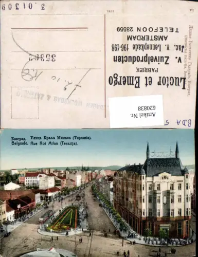 620838,Belgrad Belgrade Beograd Serbia Yugoslavia Rue Roi Milan Terazija Hotel