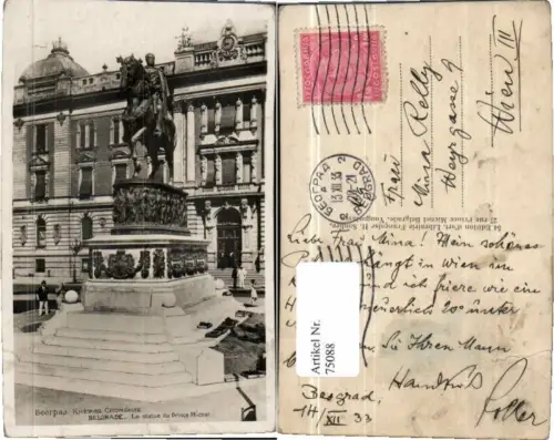 75088,Belgrad Belgrade Prince Michel denkmal Beograd