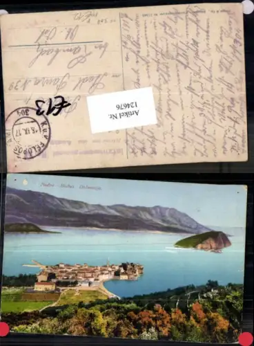 124676,Budva Budua Dalmatien Dalmacija Montenegro Feldpost 304 Purger Co 11549