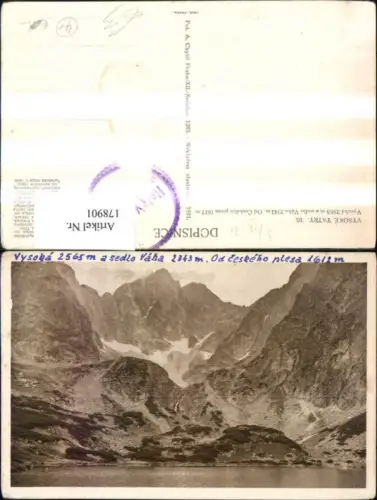 178901,Slowakei Vysoka Tatry Vysoka sedlo Vaha Odceskeho plesa Bergansicht