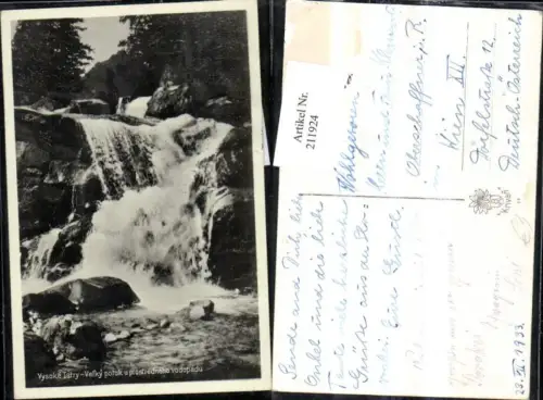 211924,Vysoke Tatry Velky potok u prostredneho vodopadu Wasserfall