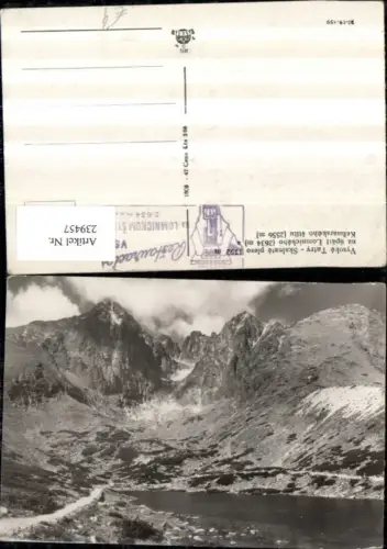 239457,Hohe Tatra Skalnate pleso na upäti Lomnickeho Kezmarskeho stitu Bergkulisse