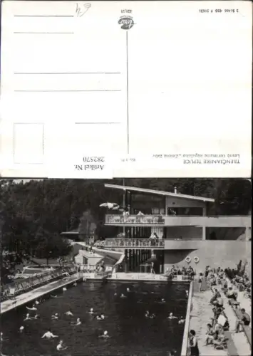 282570,Trencianske Teplice Trentschin-Teplitz Lesne termaine kupalisko Zelena zaba Schwimmbad
