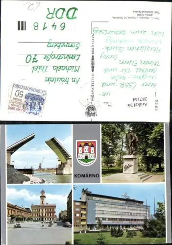 287164,Komarno Komorn Zugbrücke Denkmal Prior Gebäude Rathaus Mehrbildkarte
