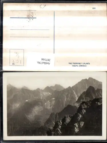 287166,Vysoke Tatry Hohe Tatra Vyhl'ad z Morskeho Oka Bergkulisse