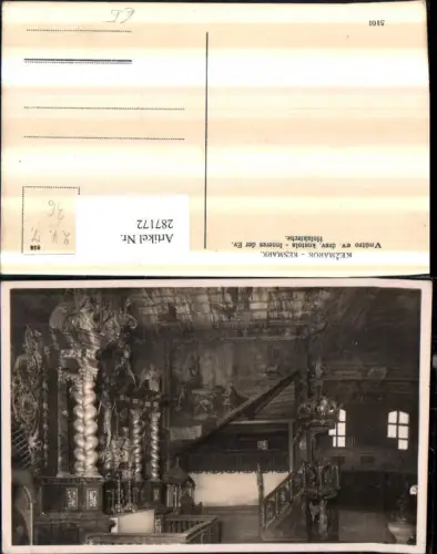 287172,Kezmarok Kesmark Vnutro ev. Drev. Kostola Innenansicht d. Evangelischen Holzkirche