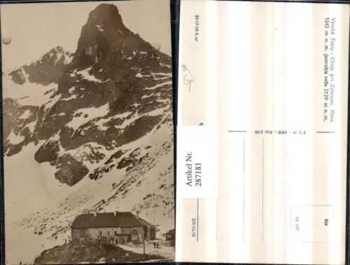 287181,Vysoke Tatry Hohe Tatra Chata pri Zelenom Plese Bergkulisse Berghütte