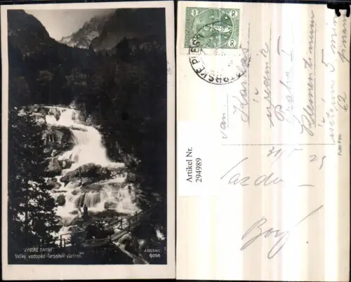 294989,Vysoke Tatry Velky vodopad Tarpataki vizeres Wasserfall