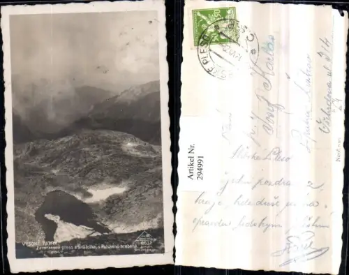 294991,Vysoke Tatry Hohe Tatra Zamrznute pleso a Svistovka s Polskeho hrebena Bergkulisse