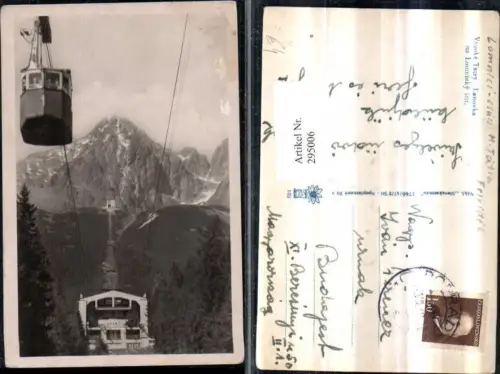 295006,Vysoke Tatry Lanovka na Lomnicky stit Seilbahn Bergkulisse