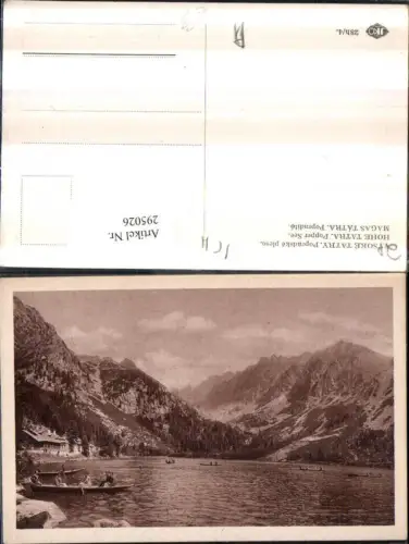 295026,Vysoke Tatry Hohe Tatra Popper-See Bergkulisse Ruderboote