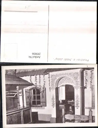 295036,Pozdrav z Nasi Jizby Motiv Haus Gebäude Durchgang Fenster
