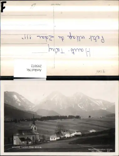 295072,Vysoke Tatry Zdar Zdiar Kirche Bergkulisse