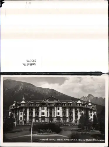 295076,Vysoke Tatry Stary smokovec Grand Hotel Altschmecks Bergkulisse