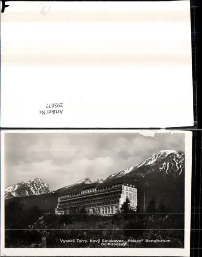 295077,Vysoke Tatry Novy Smokovec Palace Sanatorium Dr. Szontagh Bergkulisse