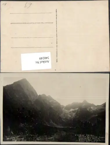 340249,Vysoke Tatry Dolina Zeleneho Plesa Bergkulisse
