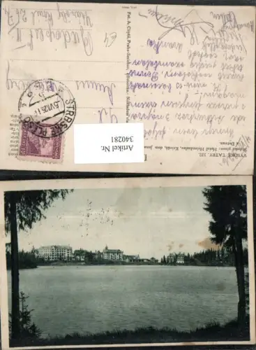 340281,Vysoke Tatry Strbske pleso See Hotel Hviezdoslav Krivan dom Jana Jiskry a Detvan