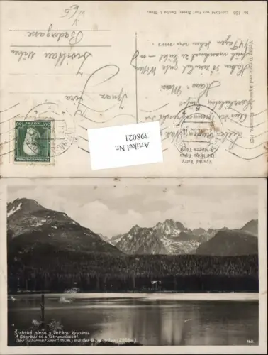 398021,Slovakia Vysoke Tatry Strbske pleso s Vel'kou Vysokou pub Lichtbild Karl Streer 163