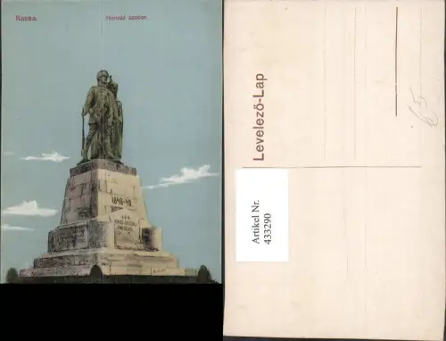 433290,Slovakia Kassa Kosice Honved szobor Denkmal Monument