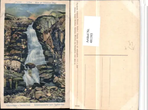 481393,Slovakia Tatry Tatra Skok pri Strbskom plese Wasserfall beim Csorber-See