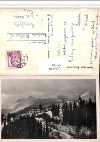 523728,Slovakia Vysoke Tatry Strbske Pleso Hotel Bergkulisse Winterbild