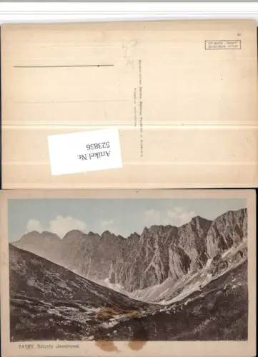 523836,Slovakia Tatry Szczyty Jaworowe Bergkulisse