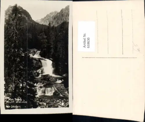 618630,Foto Ak Vysoke Tatry Velky Vodopad Giant Waterfall Wasserfall Slovakia