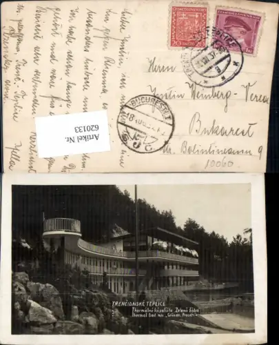 620133,Foto Ak Trencianske Teplice Thermalne kupaliste Zelena zaba