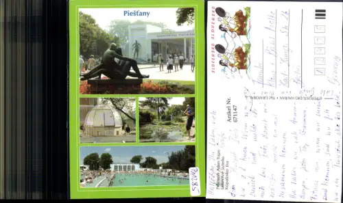 671147,Mehrbild Ak Pistian Piestany Pramen Adman Trajan Leknove jazierko Slovakia