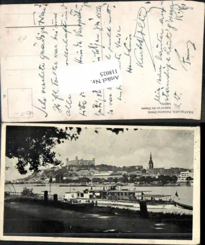 118025,Bratislava Pozsony Partie m. Dampfer a.d. Donau