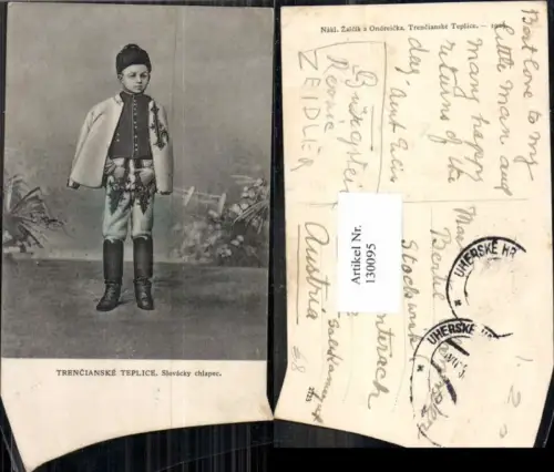 130095,Trencianske Teplice Teplitz Junge in Tracht Volkstracht Trencin